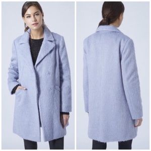 Topshop blue fuzzy coat